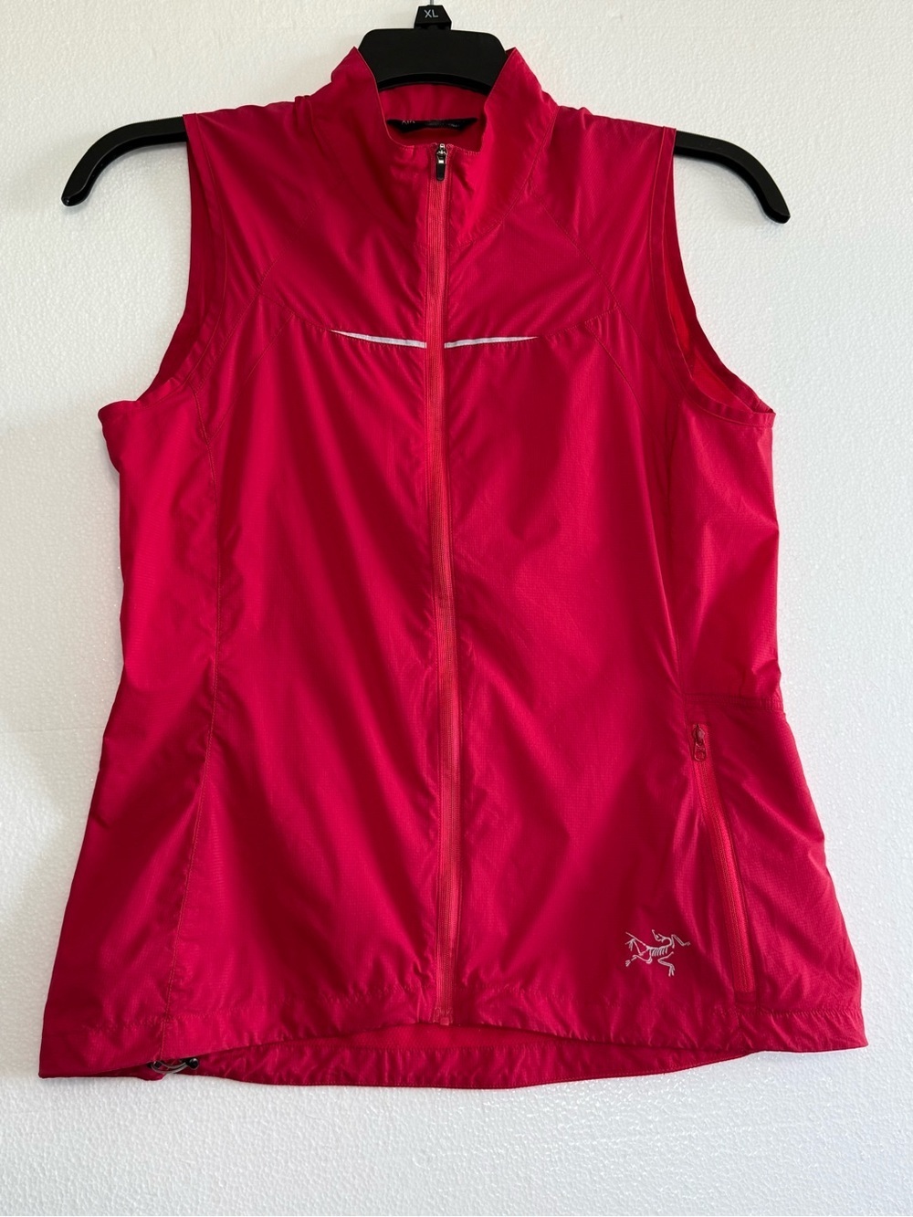 Arc'teryx Full Zip Activewear Vest Red Trail Running Athletic Outerwear Women M